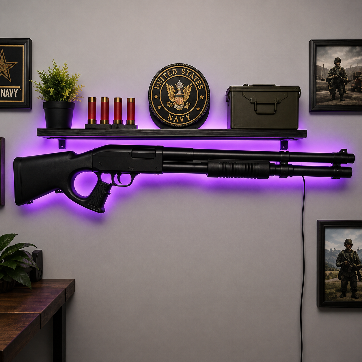 Frontline LED Gun Shelf